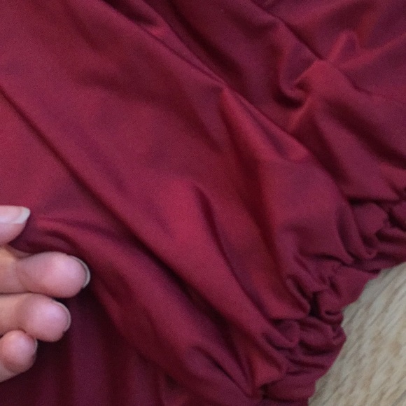 ASOS || petite maroon midi dress - Picture 4 of 8